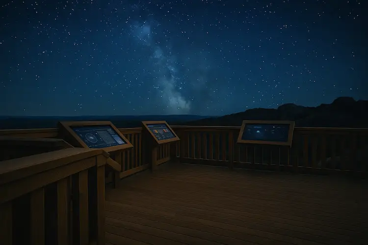 Cielo estrellado desde el Mirador de las Estrellas en Los Navalmorales