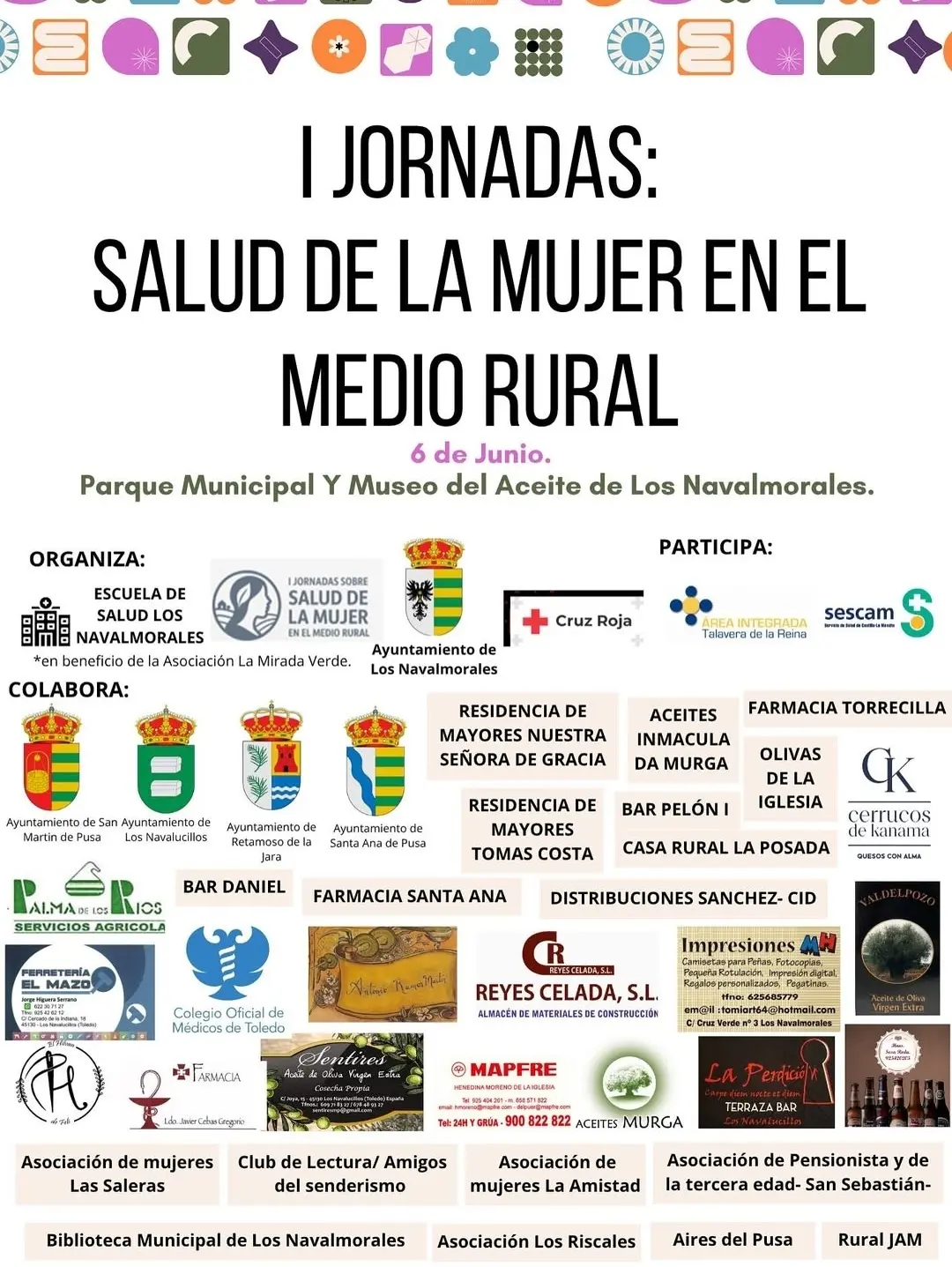 Cartel de la I Jornadas de la Salud de la Mujer Rural